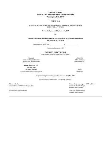 Thumbnail Emerson 10-K Annual Report 