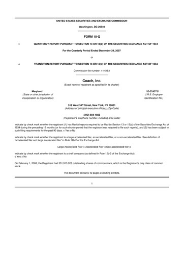 Thumbnail Tapestry 10-Q Quarterly Report FY 