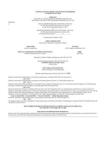 Thumbnail Terex
 10-K Annual Report 