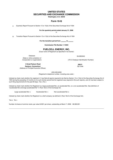 Vorschaubild FuelCell Energy
 10-Q Quartalsbericht  