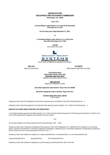 Thumbnail DSS, Inc. (Document Security Systems) 10-K Annual Report 