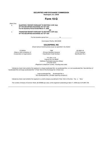 Thumbnail Comstock Inc. 10-Q Quarterly Report FY 