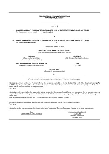 Miniature Perma-Fix Environmental Services 10-Q Rapport trimestriel  