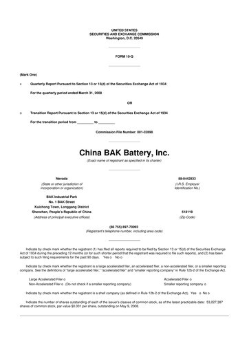 Thumbnail CBAK Energy Technology 10-Q Quarterly Report FY 
