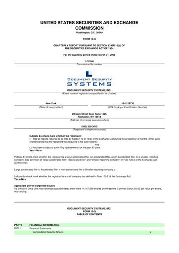 Thumbnail DSS, Inc. (Document Security Systems) 10-Q Quarterly Report FY 