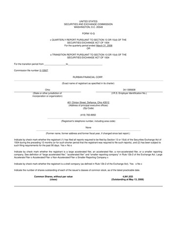 Miniature SB Financial Group 10-Q Rapport trimestriel  