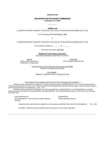 Miniature Cytosorbents 10-Q Rapport trimestriel  