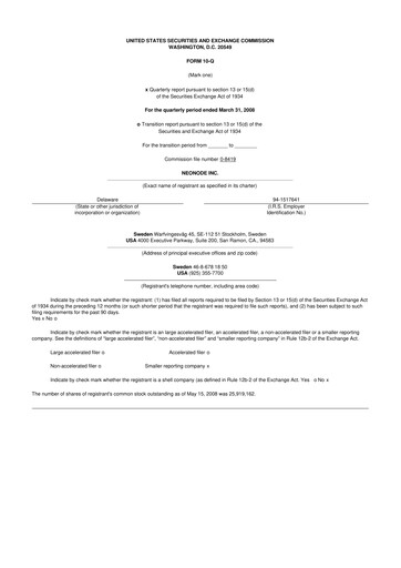 Thumbnail Neonode 10-Q Quarterly Report FY 