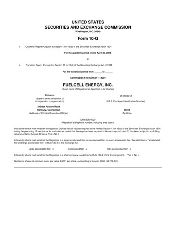Vorschaubild FuelCell Energy
 10-Q Quartalsbericht  