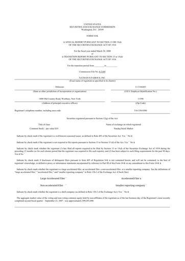 Thumbnail Nathan's Famous 10-K Annual Report 