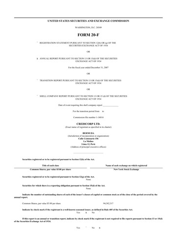 Thumbnail Credicorp 20-F Annual Report 