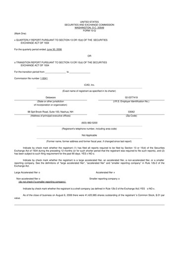 Thumbnail iCAD 10-Q Quarterly Report FY 
