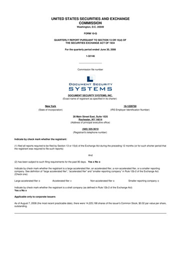 Thumbnail DSS, Inc. (Document Security Systems) 10-Q Quarterly Report FY 