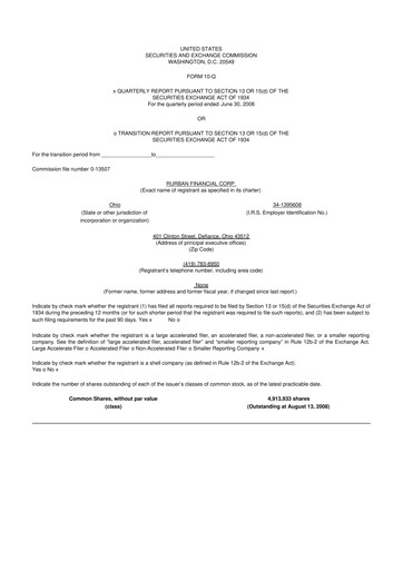 Miniature SB Financial Group 10-Q Rapport trimestriel  