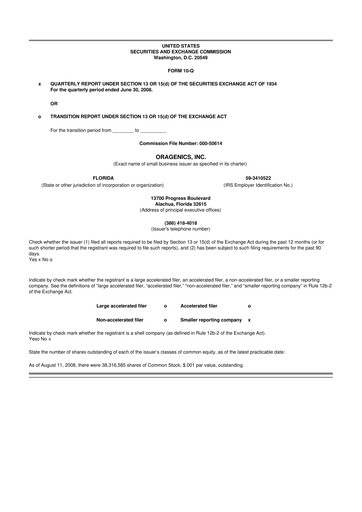 Thumbnail Oragenics 10-Q Quarterly Report FY 