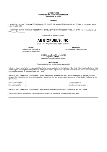 Thumbnail Aemetis 10-Q Quarterly Report FY 