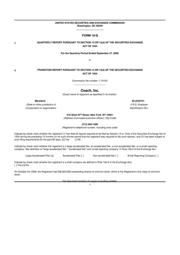 Miniature Tapestry 10-Q Rapport trimestriel  