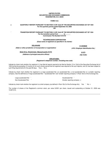 Thumbnail TechPrecision 10-Q Quarterly Report FY 