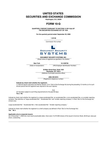 Thumbnail DSS, Inc. (Document Security Systems) 10-Q Quarterly Report FY 