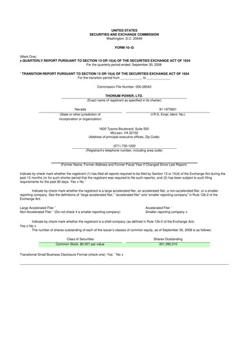 Thumbnail Lightbridge Corporation 10-Q Quarterly Report FY 