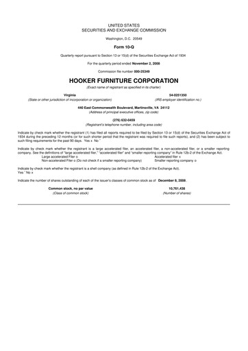 Thumbnail Hooker Furnishings 10-Q Quarterly Report FY 