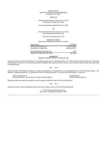 Thumbnail BRT Apartments 10-Q Quarterly Report FY 