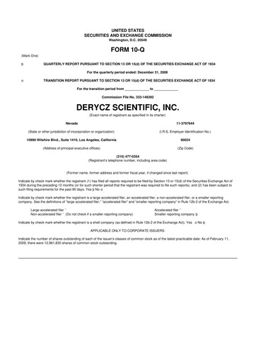Miniature Research Solutions 10-Q Rapport trimestriel  