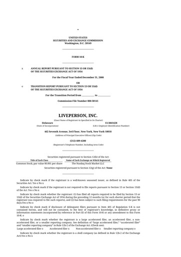 Thumbnail LivePerson 10-K Annual Report 