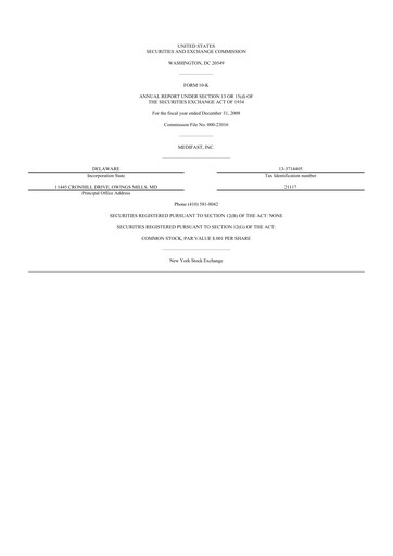 Thumbnail Medifast 10-K Annual Report 