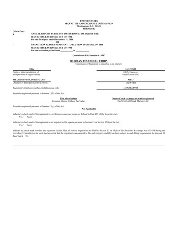 Thumbnail SB Financial Group 10-K Annual Report 