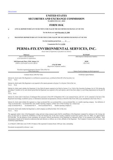 Thumbnail Perma-Fix Environmental Services 10-K Annual Report 