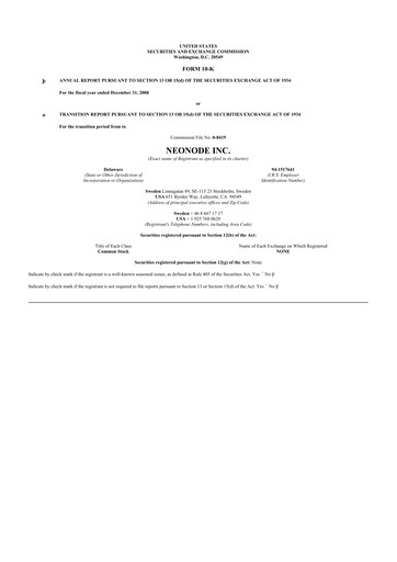 Thumbnail Neonode 10-K Annual Report 