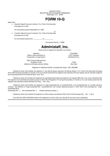 Thumbnail Insperity
 10-Q Quarterly Report FY 
