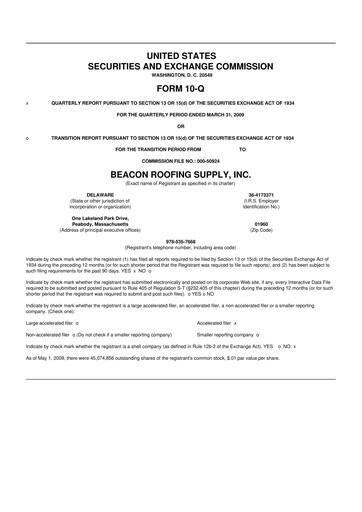 Vorschaubild Beacon Roofing Supply 10-Q Quartalsbericht  