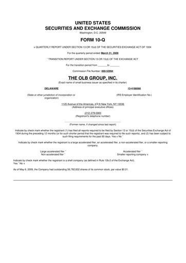 Thumbnail OLB Group 10-Q Quarterly Report FY 