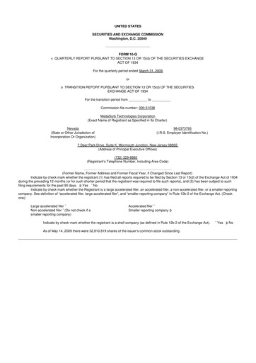 Miniature Cytosorbents 10-Q Rapport trimestriel  