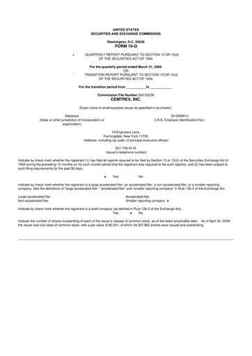 Thumbnail Cemtrex 10-Q Quarterly Report FY 