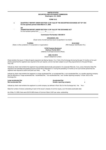 Thumbnail Oragenics 10-Q Quarterly Report FY 