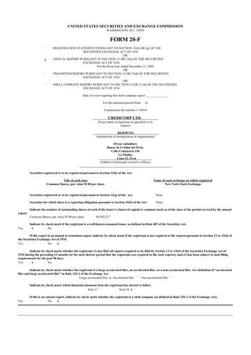 Thumbnail Credicorp 20-F Annual Report 