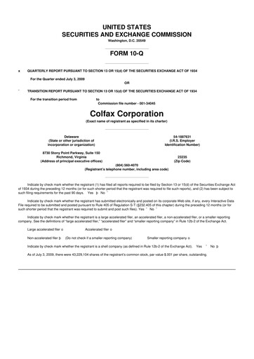Miniature Enovis 10-Q Rapport trimestriel  