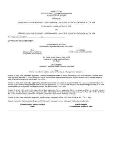 Miniature SB Financial Group 10-Q Rapport trimestriel  