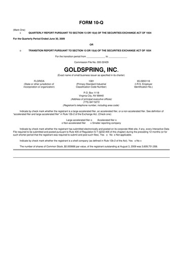 Thumbnail Comstock Inc. 10-Q Quarterly Report FY 