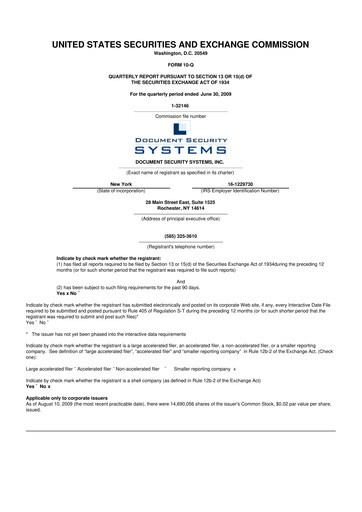 Thumbnail DSS, Inc. (Document Security Systems) 10-Q Quarterly Report FY 