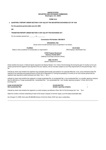 Thumbnail Oragenics 10-Q Quarterly Report FY 