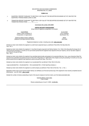 Vorschaubild United Security Bancshares 10-Q Quartalsbericht  