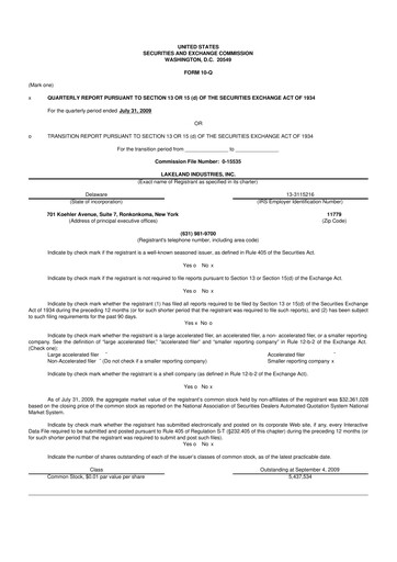 Thumbnail Lakeland Industries
 10-Q Quarterly Report FY 