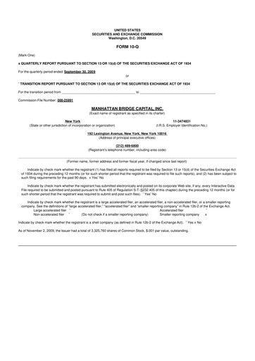 Vorschaubild Manhattan Bridge Capital
 10-Q Quartalsbericht  