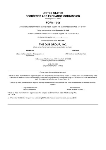 Thumbnail OLB Group 10-Q Quarterly Report FY 