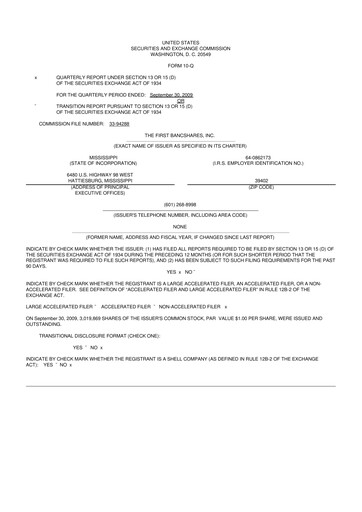 Thumbnail The First Bancshares 10-Q Quarterly Report FY 