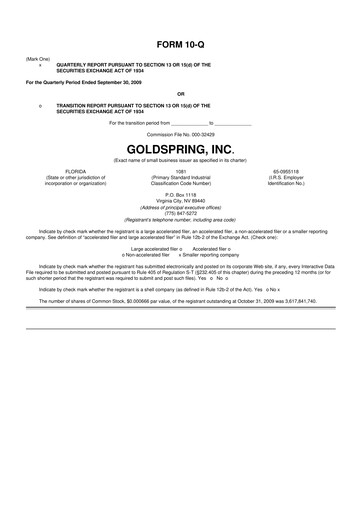 Thumbnail Comstock Inc. 10-Q Quarterly Report FY 